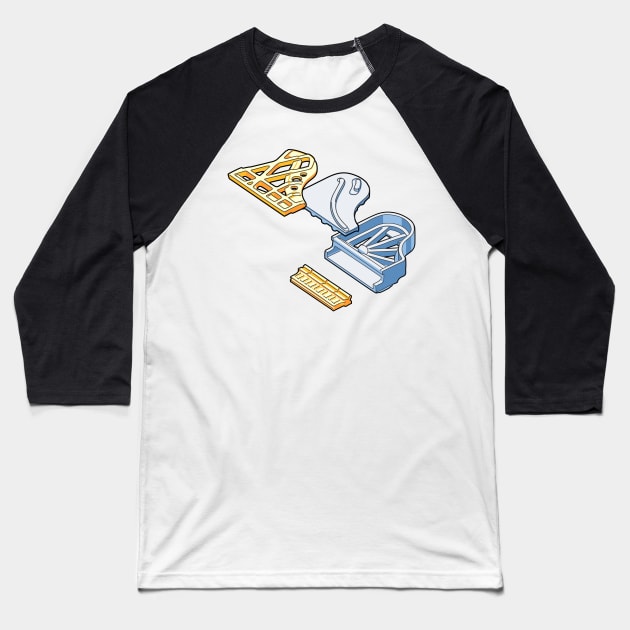 Grand Piano Structure Illustration Baseball T-Shirt by taylorcustom